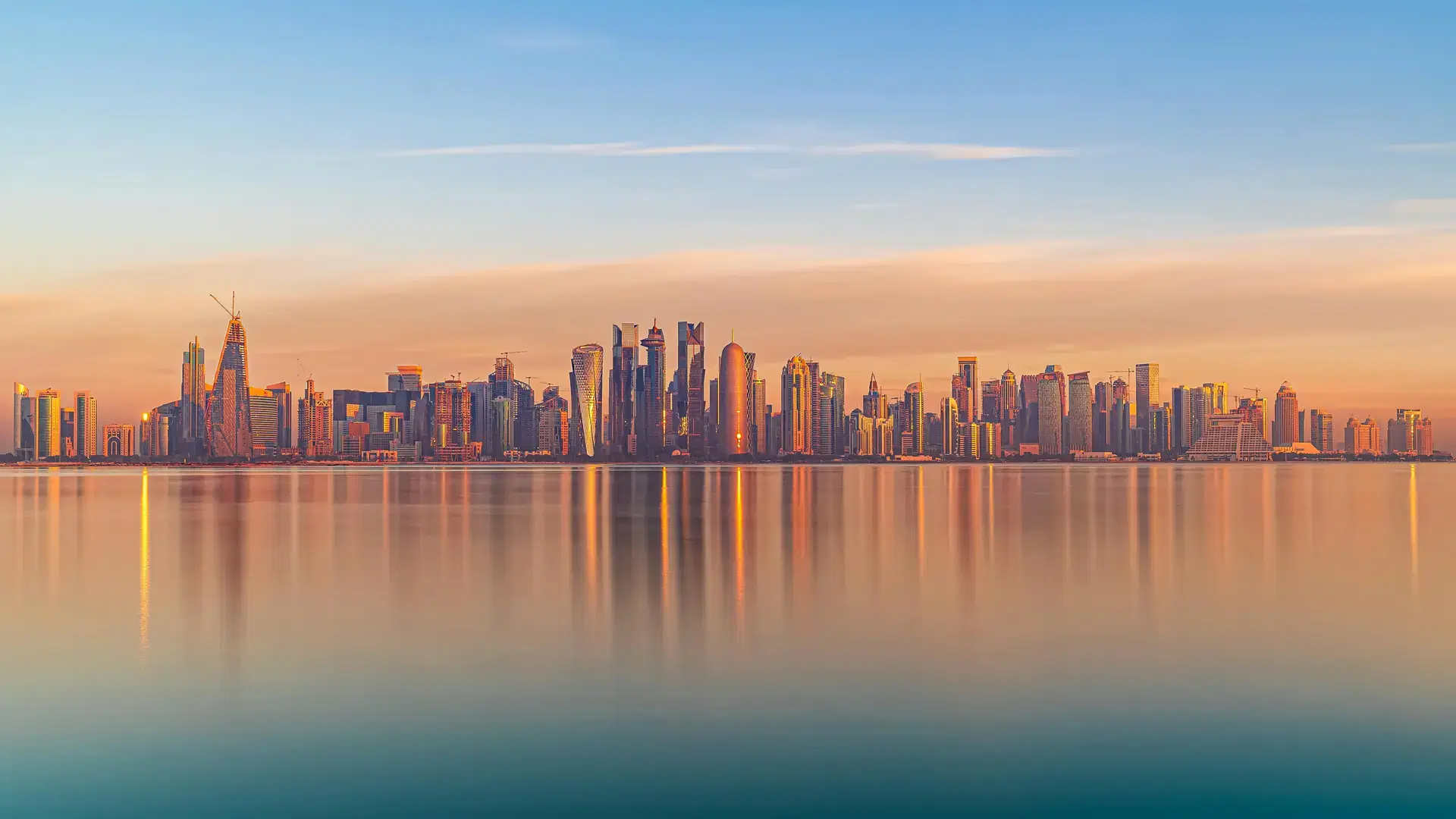 Doha skyline and Qatar waterfront