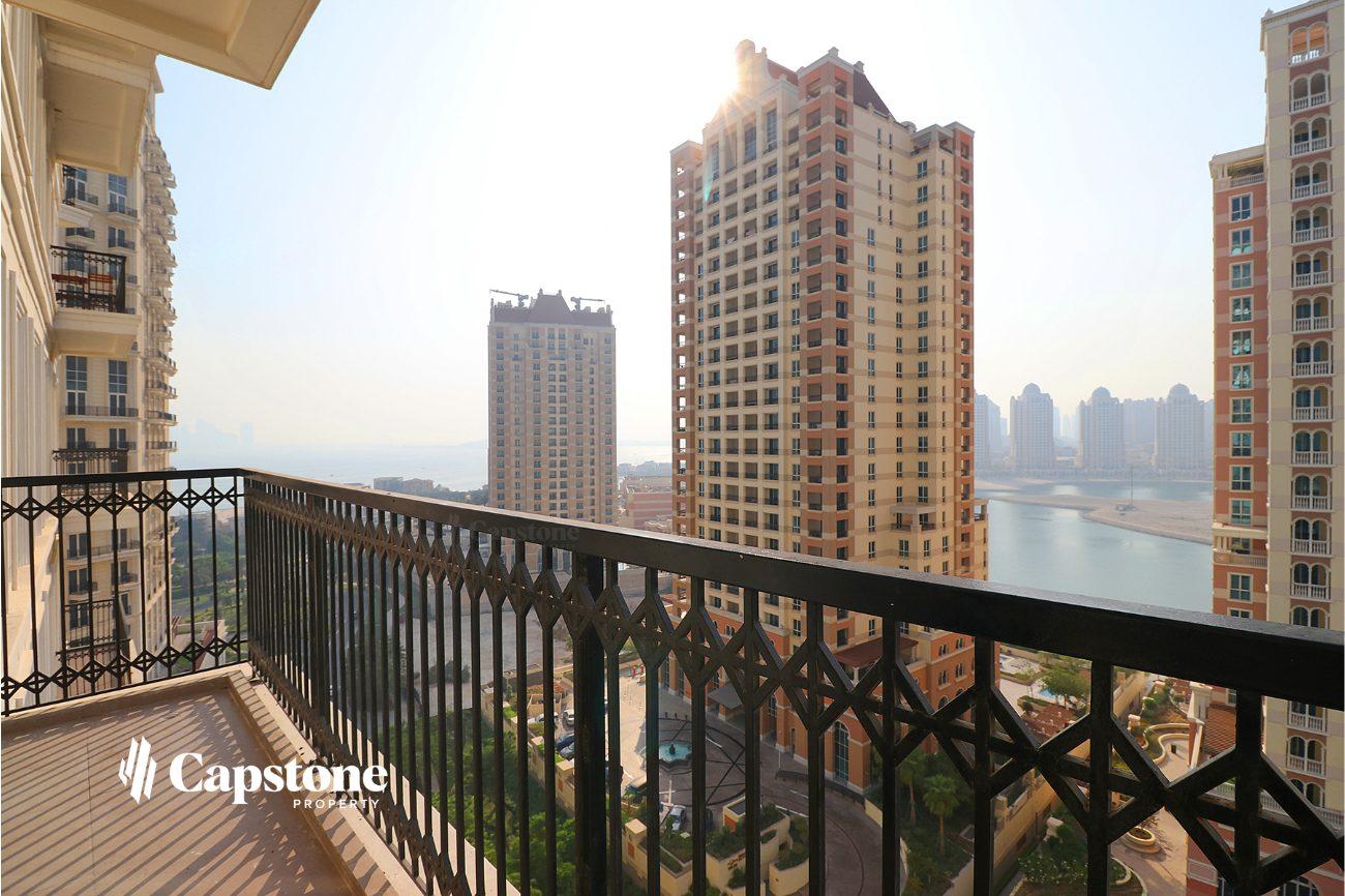1BR + Office with Sea View for Rent in The Pearl